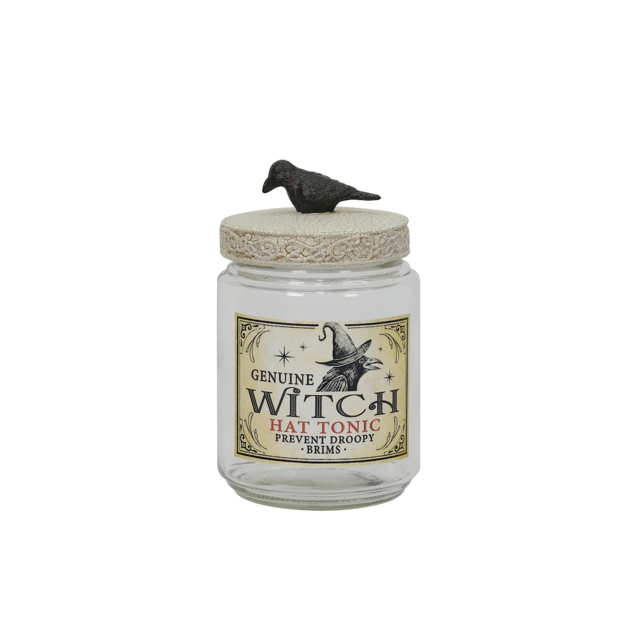 7&#x22; Witch Hat Tonic Jar with Raven Tabletop Accent by Ashland&#xAE;